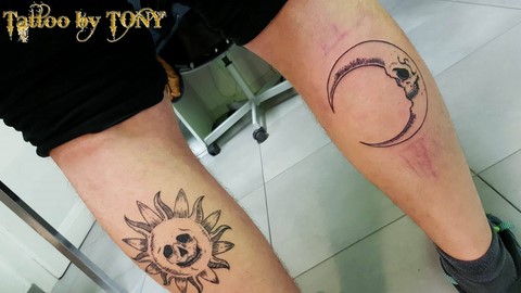 Tatouage Soleil Lune