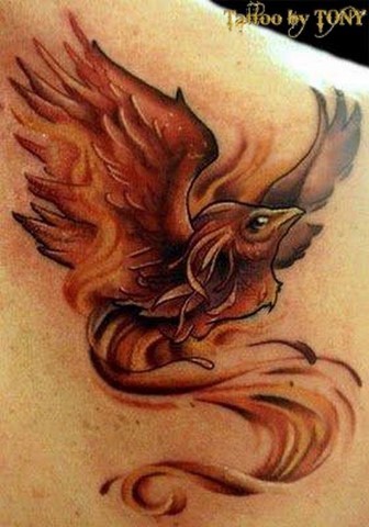 Tatouage phénix oiseau