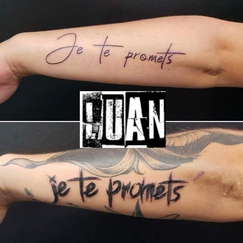 Tatouage écriture lettrage