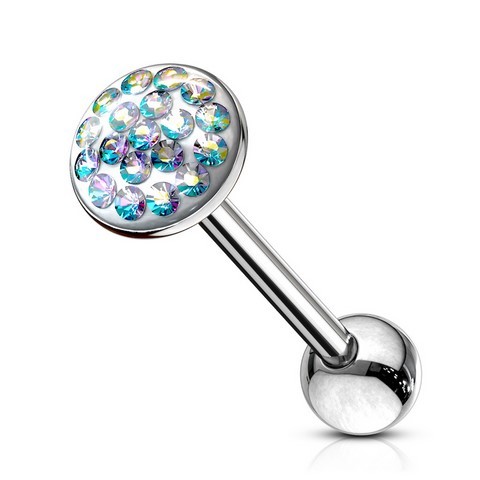 Piercing Langue barbell strass epoxy