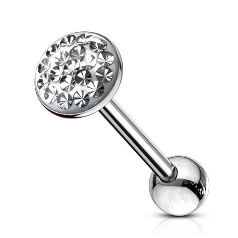 Piercing Langue barbell strass epoxy