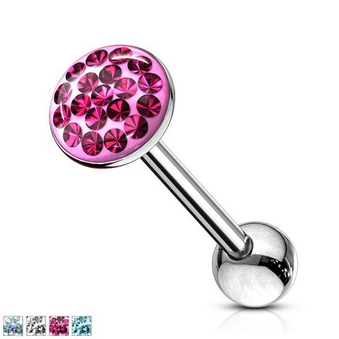 Piercing Langue barbell strass epoxy