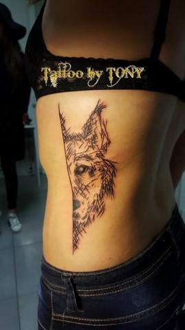 Tatouage Tête de loup