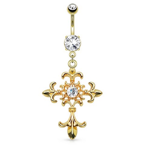 Bijou Piercing Nombril Banane croix