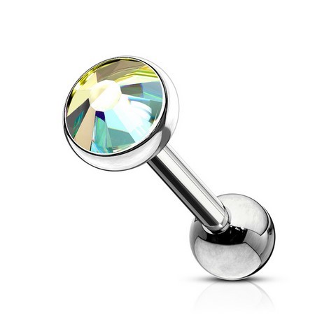 Piercing Langue barbell strass epoxy