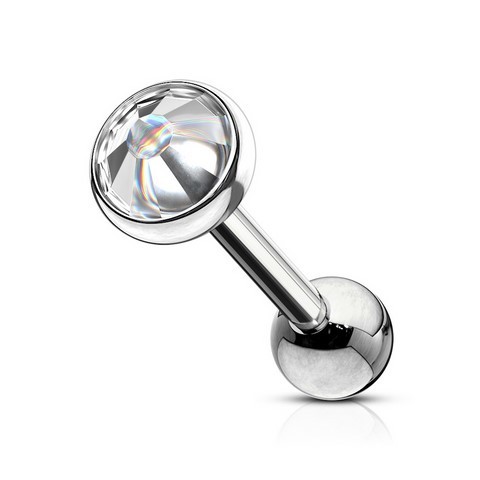 Piercing Langue barbell strass epoxy