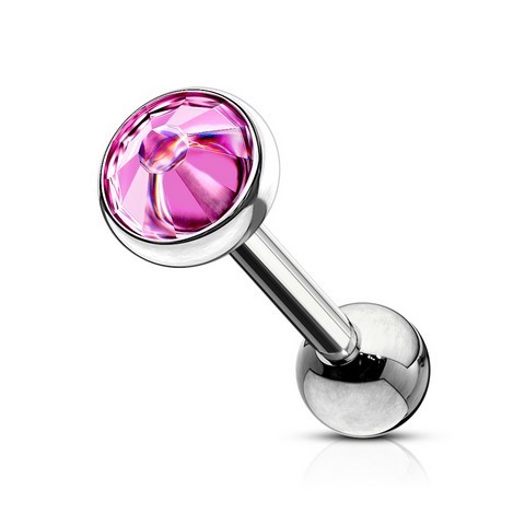 Piercing Langue barbell strass epoxy