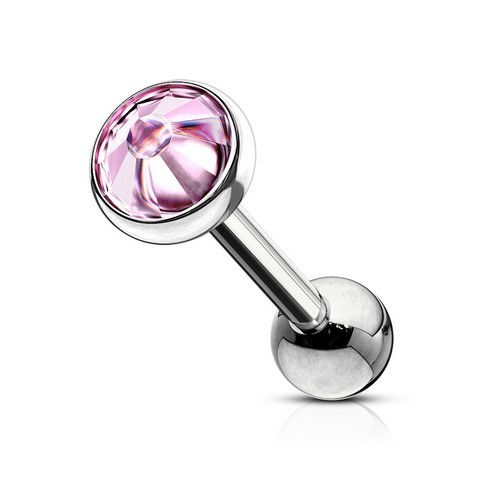 Piercing Langue barbell strass epoxy