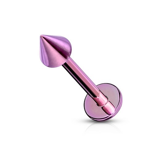 Micro Labret Anodisé Pointe